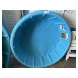 one Smaller blue kiddie pool