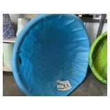 one Larger blue kiddie pool