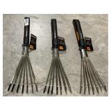 3 FISKARS hand rakes