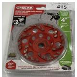 4ï¿½" diamond rim cup wheel