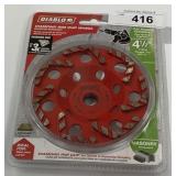 4 1/2ï¿½ï¿½ diamond rim cup wheel