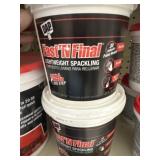 4 tubs fast and final lightweight spackle. All