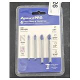 4 PIECE GLASS/TILE BITS