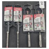 4 HAMMER BITS