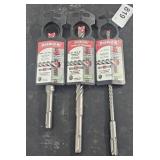 3 DIABLO CONCRETE HAMMER BITS