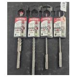 4 DIABLO CONCRETE HAMMER BITS