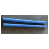 2 blue pool noodles