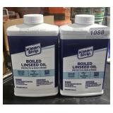 2 BOTTLES LINSEED OIL