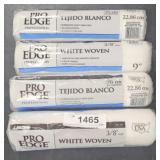 4 PRO EDGE WHITE WOVEN 3/8" NAP ROLLER