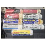 9 MISC SIZE PAINT ROLLER REFILLS
