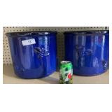(2)  cobalt ceramic pots  2x$