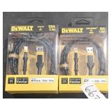 2 DEWALT LIGHTNING PHONE CHARGERS