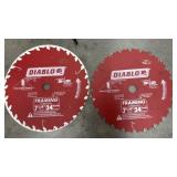 (2) framing 7 1/4 inch, 24 teeth saw blades 2x$