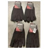 4 pair large jersey gripping dot gloves
