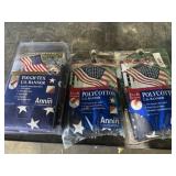 2 poly cotton us banner and tough-tex us banner