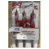 One 3 pc auger bit set
