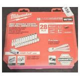 MILWAUKEE 28 PIECE 1/4" METRIC RATCHET SET