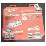 MILWAUKEE 28 PIECE 1/4" METRIC RATCHET SET