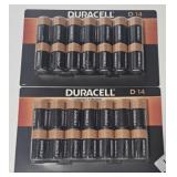 2 PACKS D BATTERIES