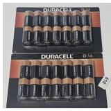 2 PACKS D BATTERIES