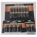 2 PACKS D, 1 PACK C BATTERIES