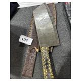 Domestic style cleaver horn handle with sheath