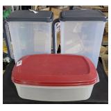 3 Large Rubbermaid Cointainers