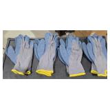 3 lots of 4 pair industrial rubber/ latex gloves M