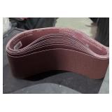 (10) 80 grit aluminum oxide sanding belts