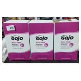 3 Gojo anti bacterial lotion soap