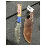 Gymnastics style knife with wooden handle and