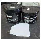 Devcon steel putty.  Resin and hardener