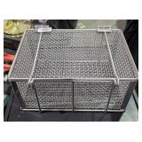Stainless steel parts washer basket with lid