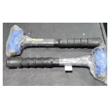 2 lots 1 fiberglass handle steel sledge hammer