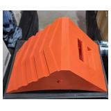 17-1/4" D x 14-1/4 H x 14 1/2" W orange wheel