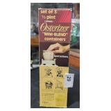 Osterize (3) Mini Blend Containers  1/2 Pint ea in