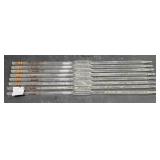 8 glass volumetric pipettes