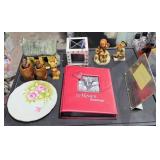 German figurines, pen holder, picture frame and