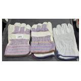 3 pair work gloves