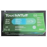 5 Touch-N-Tough disposable nitrile gloves