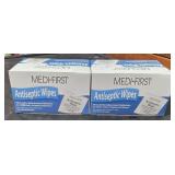 2 boxes  Medi-First Antiseptic Wipes 20ea