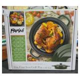 8" Cast Iron Grill Pan w/ Lid in Box