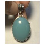 Sterling Pendant w/ Blue Sodalite Stone 10.6 gr tw