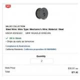 2 lots 1 ROLL/ Spool 18GA Black 5lb Wire