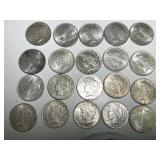 20 Silver Peace $1 Dollar Coins