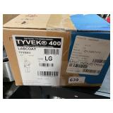 3 Boxes 1ea 30pc ea  Tyvek Labcoat White sz LG
