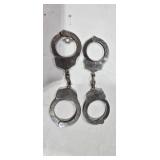 2 PAIRS OF HANDCUFFS W 1 KEY ONLY