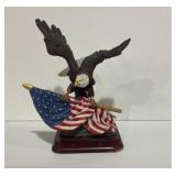 Eagle w/ Flag Statue 8 1/2" Tall