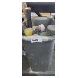 Small Trash Can w/ 8 Hammers Different Sizes