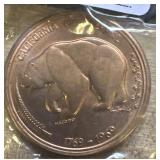 .999 1oz Pure Copper Round - CA Bicentennial